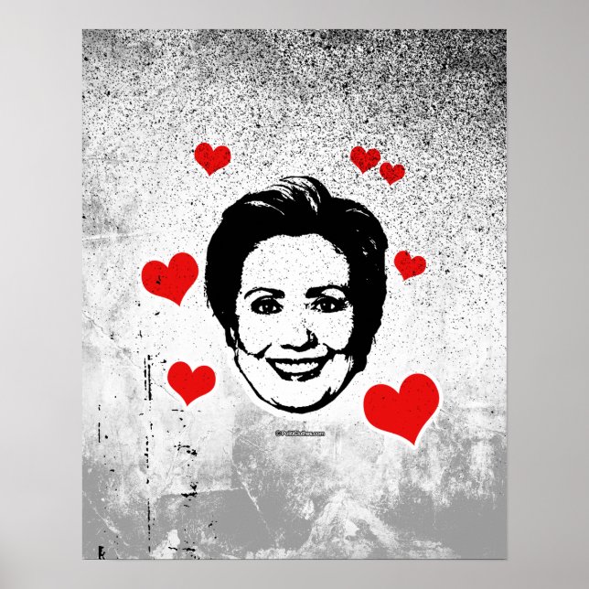 Póster Amor pela Hillary (Frente)