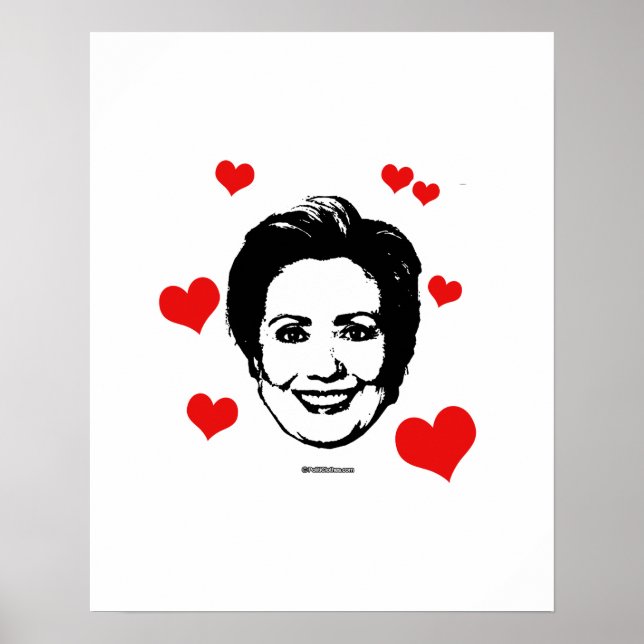 Póster Amor pela Hillary (Frente)