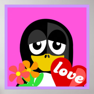 POSTER AMOR PENGUIN