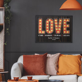 Poster Amor Personalizado por 5 de Aniversário de Marco R