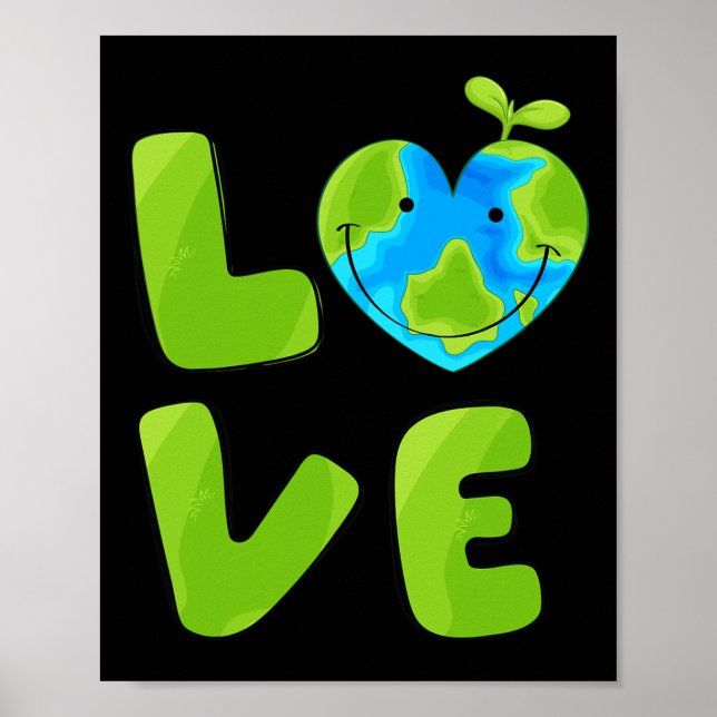 Poster Amor Planeta Mãe Terra Dia da Terra (Frente)