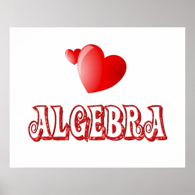 Poster Amor por Álgebra - A partir de US$ 11,80 (Frente)