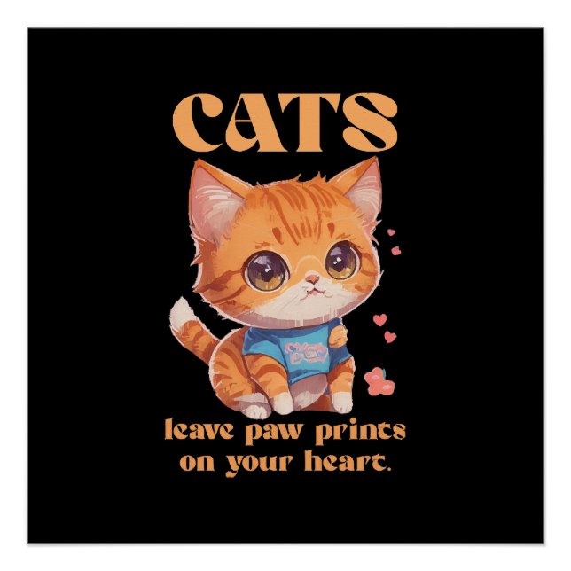 Póster amor por gatinho (Frente)