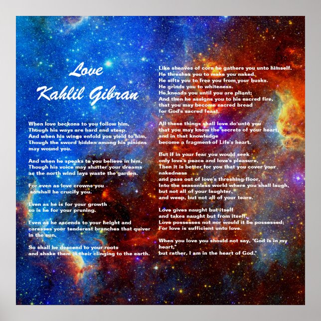 Póster Amor por Kahlil Gibraltar (Frente)
