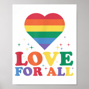 Poster Amor por Todos os LGBTQ Rainbow Priorde Gay LGBT