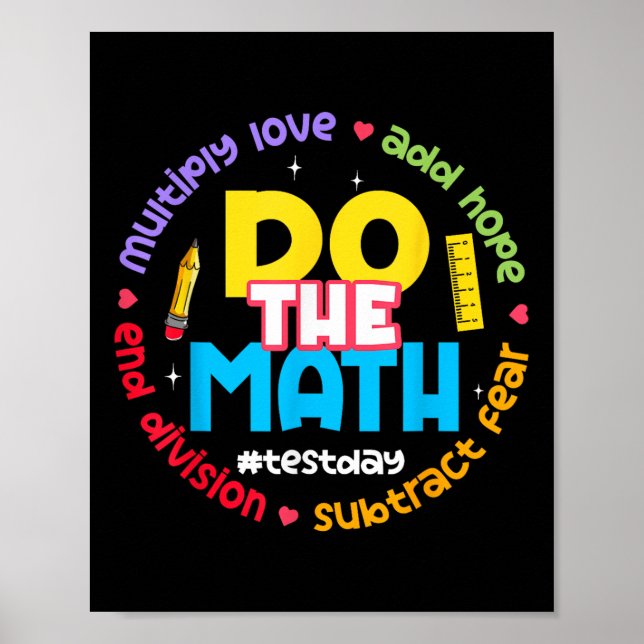 Poster Amor Positivo Esperança Medo Faça O Teste De Matem (Frente)
