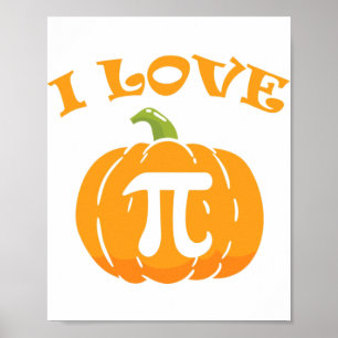 Poster Amor Pumpkin Pie Ação de Graças Math Pi Day Pun Gi