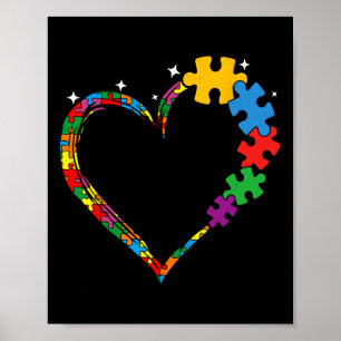 Poster Amor Quebra-cabeça do Coração Homens Mulheres Cria