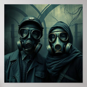 Poster AMOR & RESISTÊNCIA Kafka Românticos Mistério Gráfi