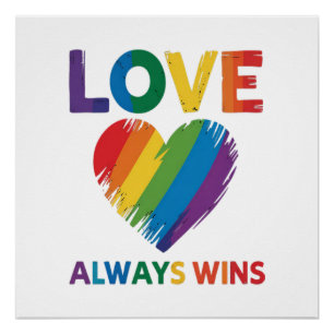 Póster Amor Sempre Vence LGBT
