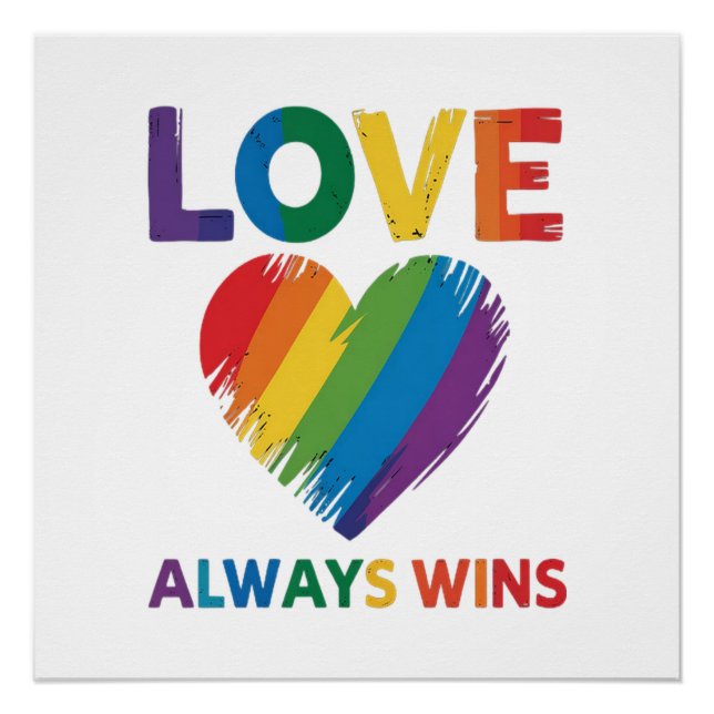 Póster Amor Sempre Vence LGBT (Frente)
