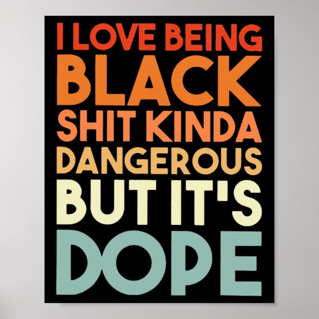 Poster Amor ser negro é meio perigoso, mas é drogas. (Frente)