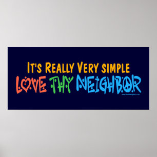 Poster Amor, Seu Vizinho - Sinal De Coração, Paz