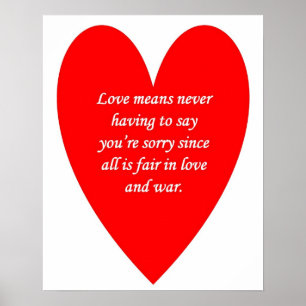 Póster amor-significa-nunca-ter-dizer-se-lamentamos-desde
