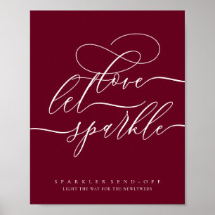 Poster Amor Simples Burgundy Chic