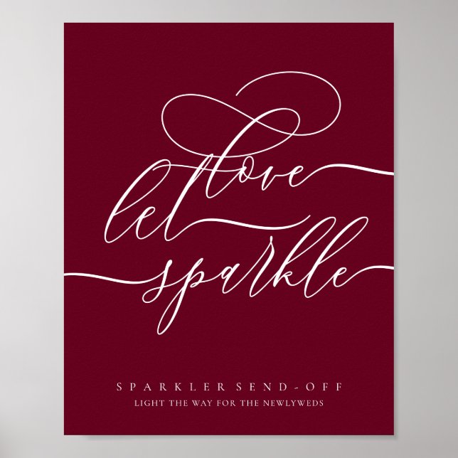Poster Amor Simples Burgundy Chic (Frente)