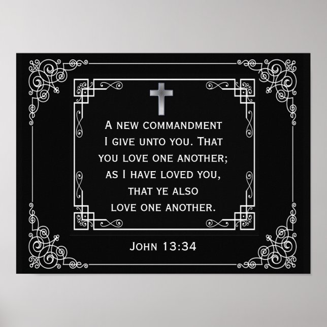 Poster Amor Um Ao Outro John 13:34 (Frente)