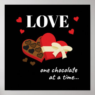Poster Amor Um Chocolate por Vez Engraçado