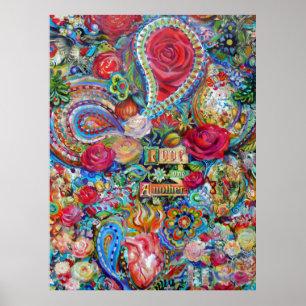 Póster Amor um outro de Boho Paisley