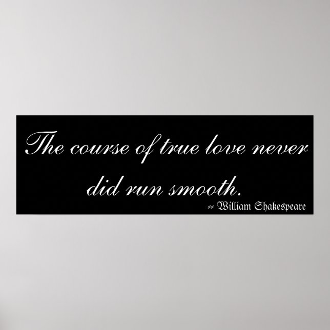 Poster Amor verdadeiro por William Shakespeare (Frente)