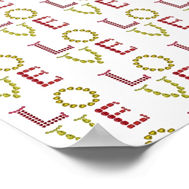 Poster Amor, Vermelho e Amarelo (Borda)