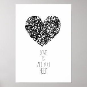 Poster Amor Vermelho É Tudo Que Você Precisa De Dia de 