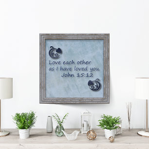 Póster Amor verso da bíblia