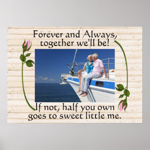Póster Amor Vinculativo, Casamento, Humor Aniversário