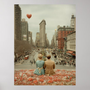 Poster Amor Vintage em Nova York