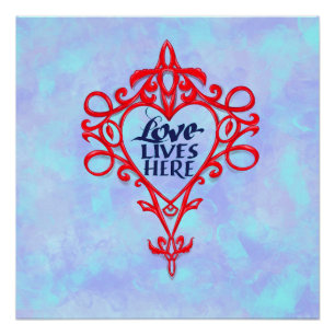 Póster Amor Vive Aqui, poster
