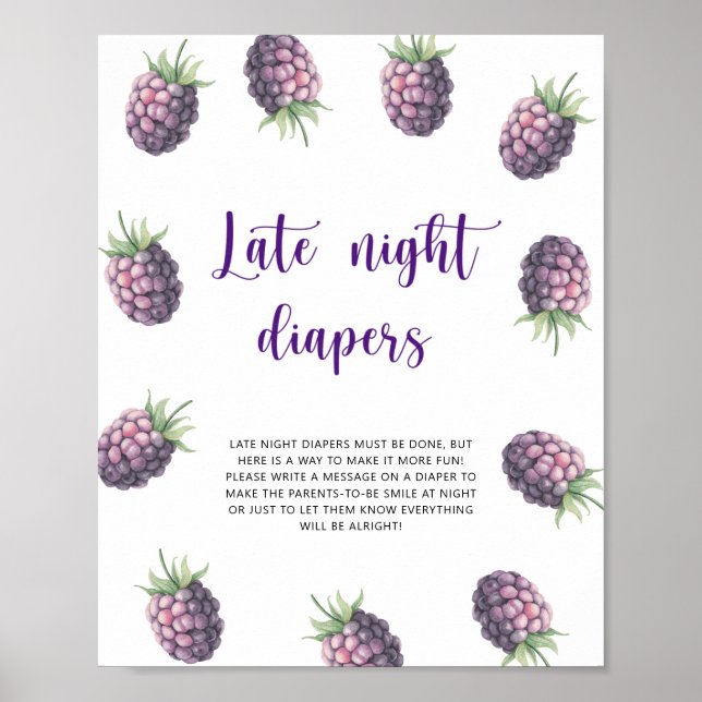 Poster Amora - Jogo de fraldas tarde da noite (Frente)