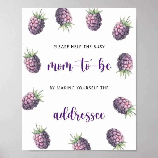 Poster Amora-preta - Ajude a Mãe Atarefada que Está Esper (Frente)