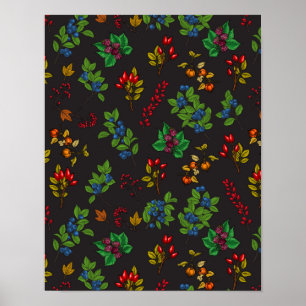 Poster Amoras de outono de chocolate marrom