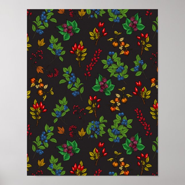 Poster Amoras de outono de chocolate marrom (Frente)