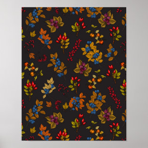 Poster Amoras de outono de chocolate marrom 2
