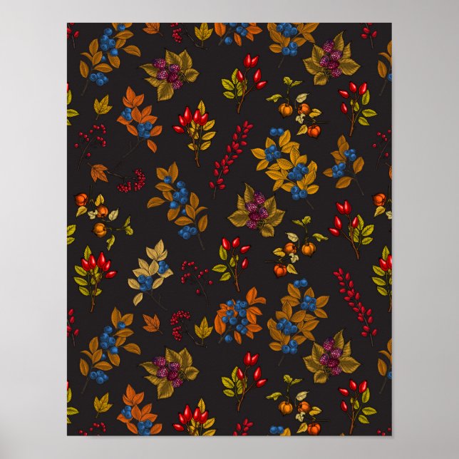 Poster Amoras de outono de chocolate marrom 2 (Frente)
