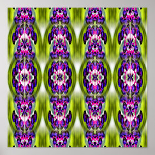 Poster Amoras Roxas Mirror Abstrato Natureza