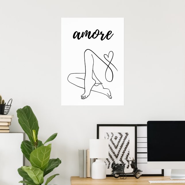 Poster Amore (Escritório em casa)