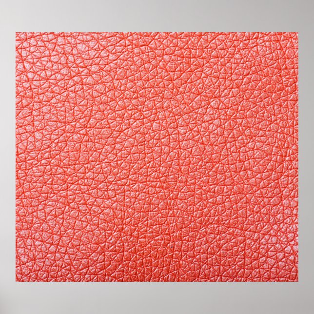 Poster Amostra de textureabstrac estofado de couro laranj (Frente)