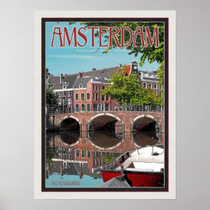 Poster Amsterdã - Keizersgracht-RGrachtCentrum