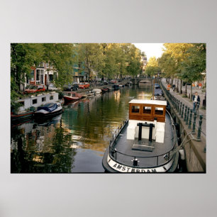 Poster Amsterdam Canal