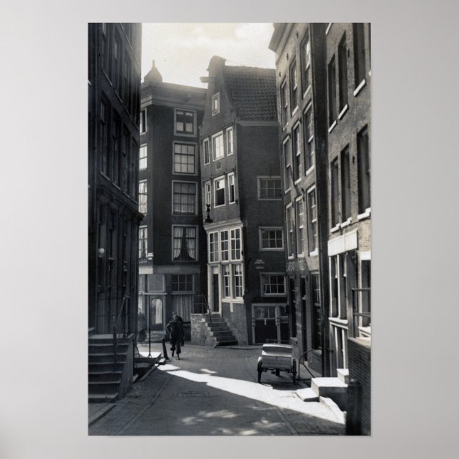 Poster Amsterdam Netherlands Rua. Olofssteeg Street (Frente)
