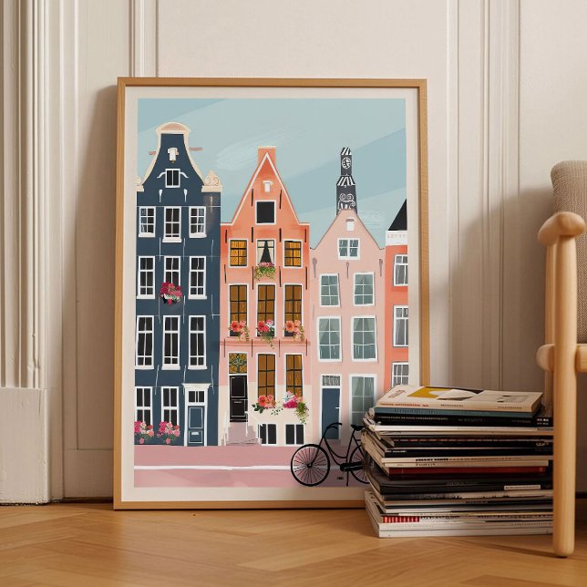 Poster Amsterdam Print Amsterdam Illustration Amsterdam  (Criador carregado)