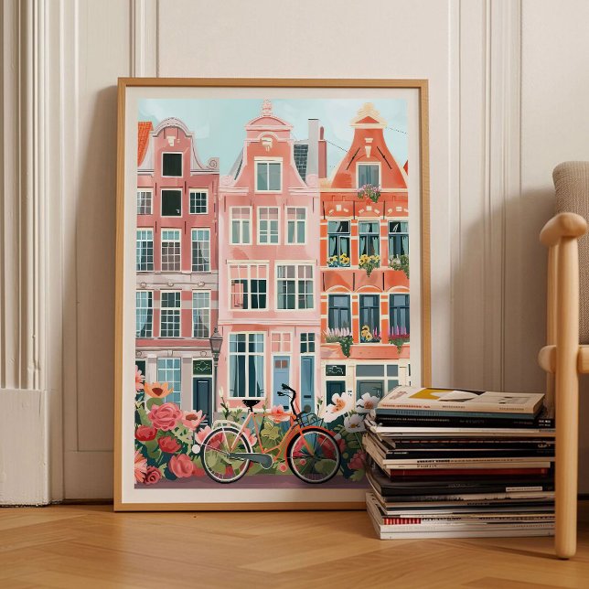 Poster Amsterdam Print Amsterdam Illustration Amsterdam (Criador carregado)