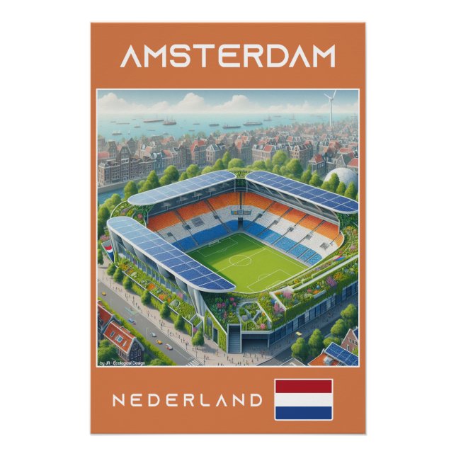 Póster Amsterdam Stadium - Netherlands  Ecological Design (Frente)