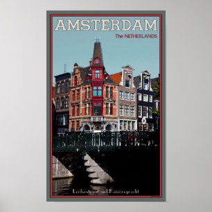 Póster Amsterdão - Leidsestraat - Keizersgracht