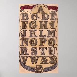 Póster Amusing Alphabet