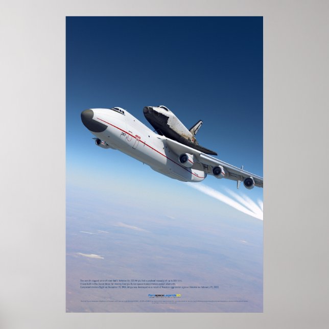Poster An-225 Mriya & Buran no Céu (Frente)