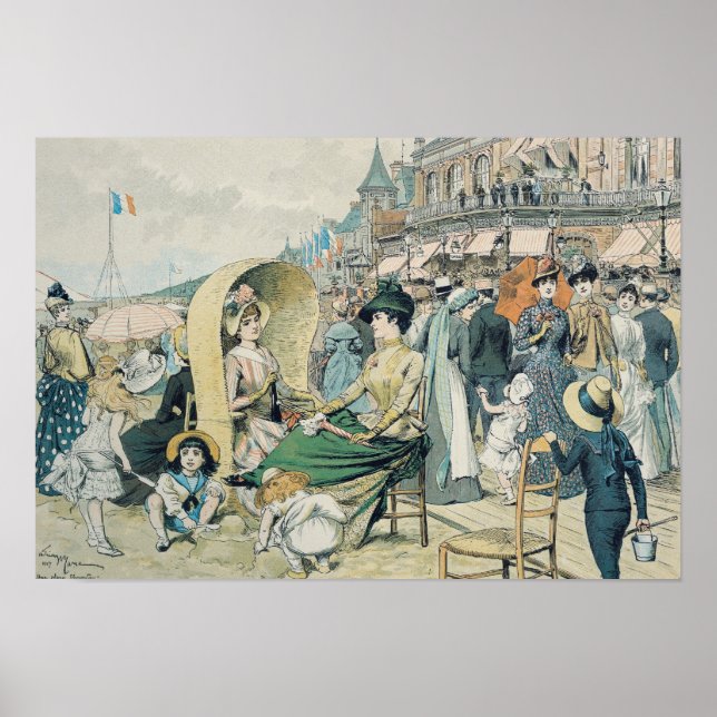 Póster An Elegant Beach, 1887 (Frente)