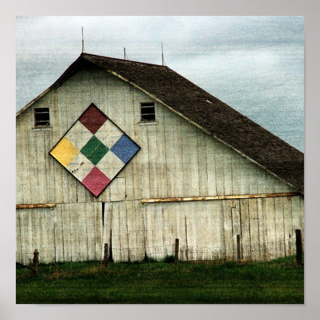 Poster An Iowa Barn Quilt (Frente)